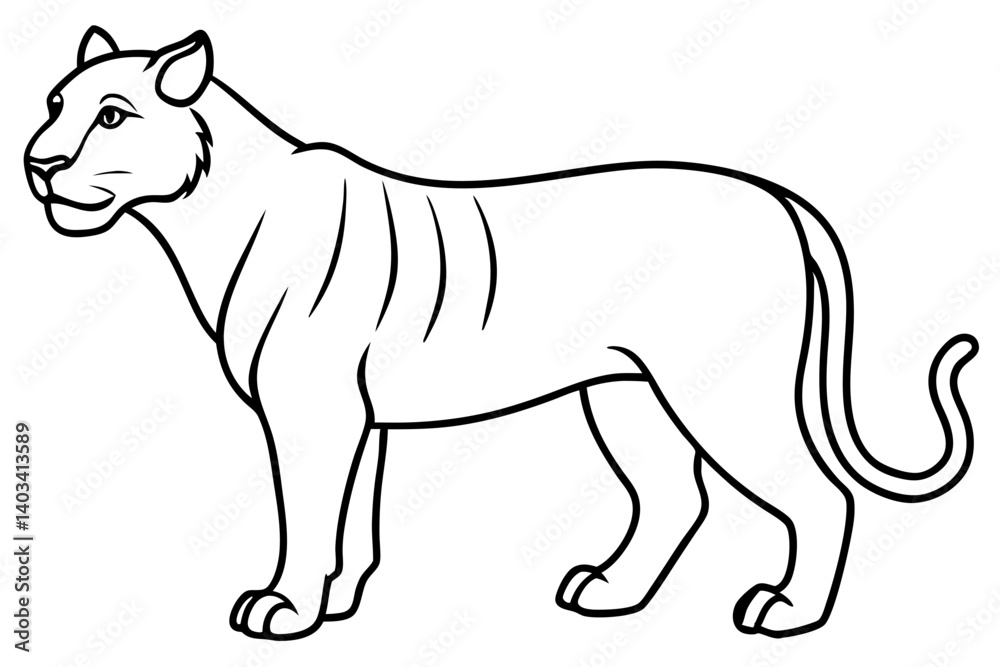 Liger Outline Vector Liger Outline Vector
