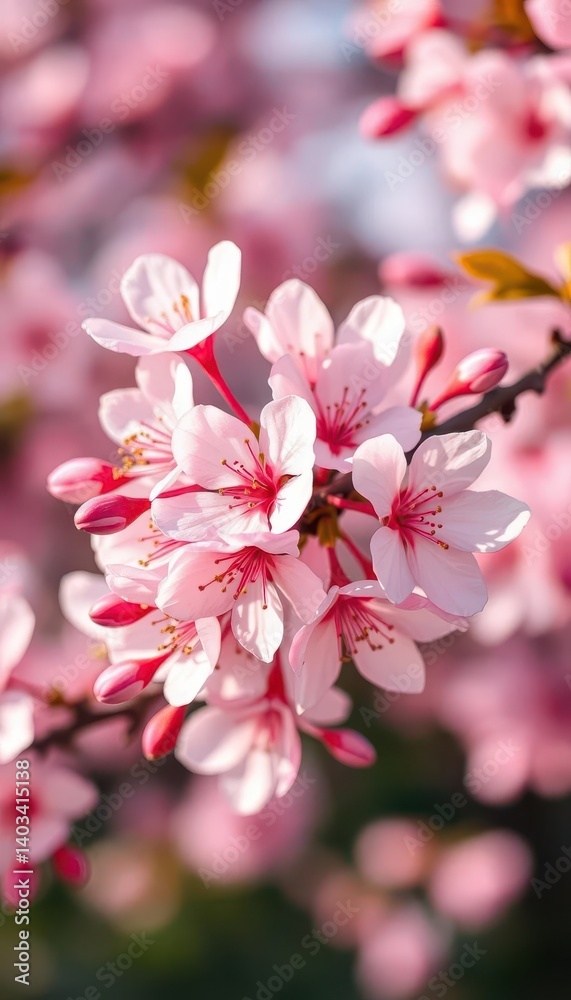 Full bloom sakura branch, delicate pink and white petals, vibrant spring blossoms, wallpaper, macro photography, sweet Full bloom sakura branch, delicate pink and white petals, vibrant spring blossoms, wallpaper, macro photography, sweet