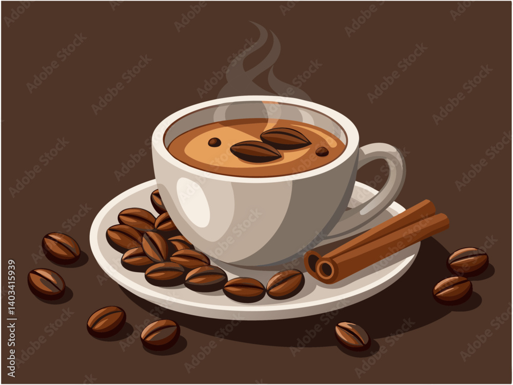 Obraz premium espresso coffee with cup