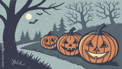 halloween background with pumpkin