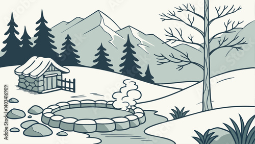 winter forest landscape