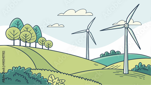 wind turbines farm