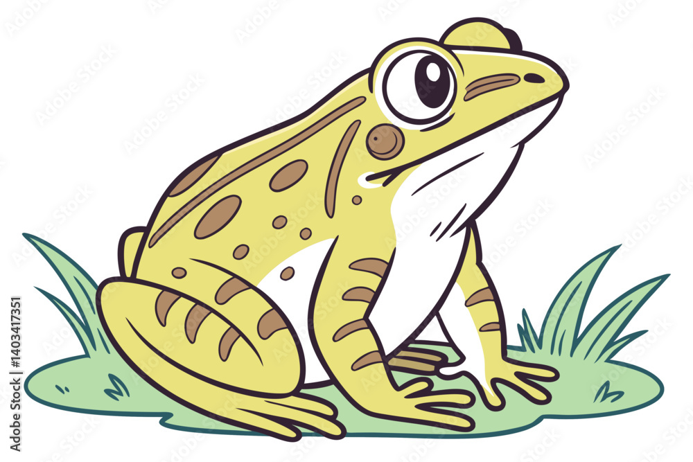 Fototapeta premium frog on a leaf