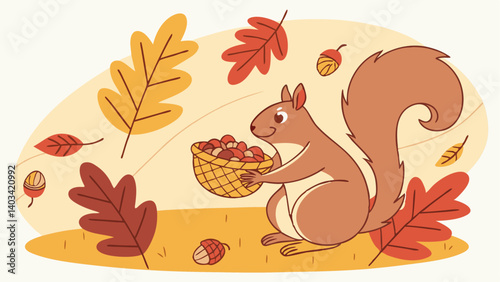 squirrel with acorn