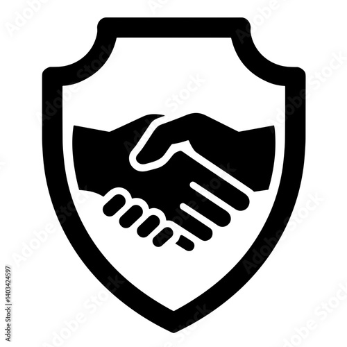 Handshake icon symbolizing partnership cooperation deal or trust