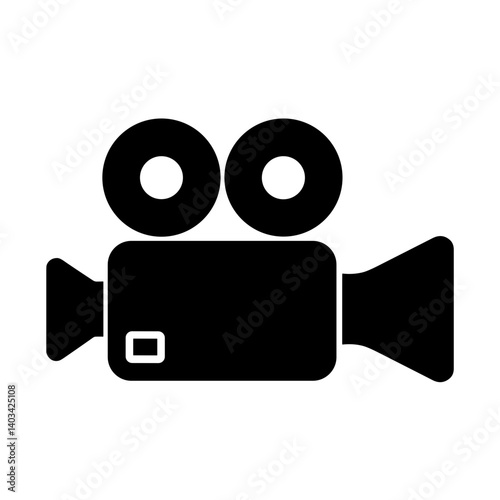 Video camera icon representing video recording and content creation