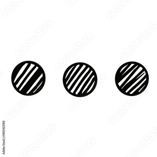 Three hand-drawn dots icon for typing indicator or more options