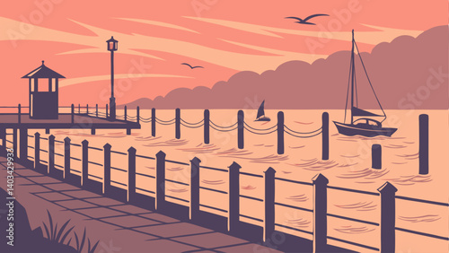 sunset in venice