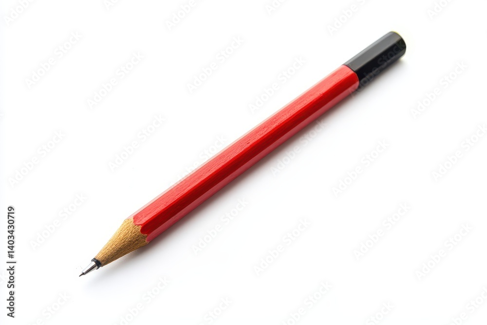 Red pencil on white background (1) Red pencil on white background (1)