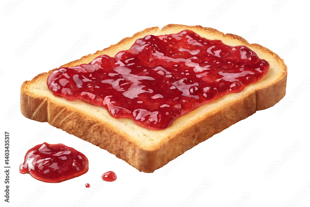 Slice of Toasted Bread with Creamy Chocolate Hazelnut Spread. Slice of Toasted Bread with Creamy Chocolate Hazelnut Spread.