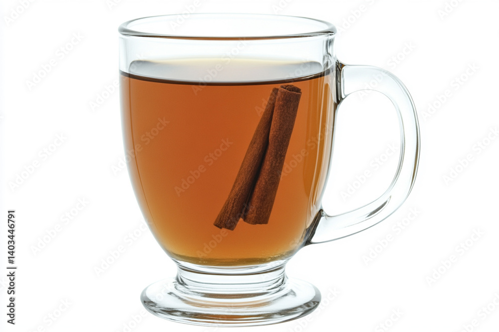 Glass mug, on a white background Glass mug, on a white background