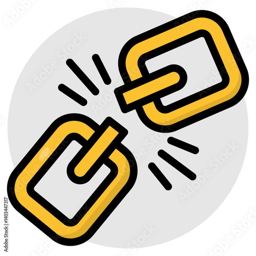 Linkage icon, editable vector 