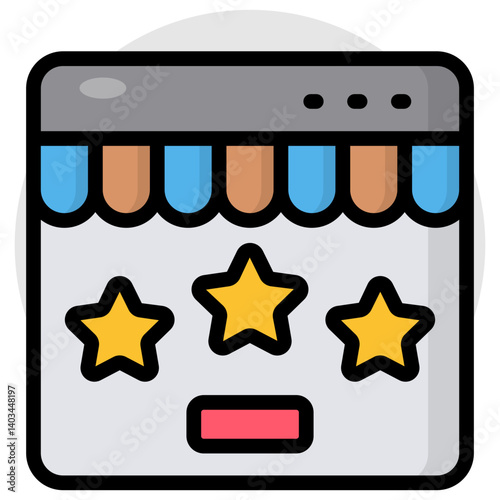 Unique design icon of web ratings