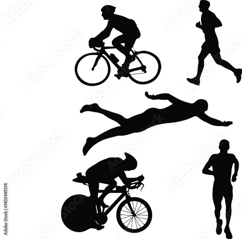 silhouette of a cyclist