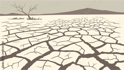 dry cracked earth