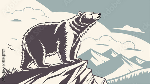 polar bear on ice