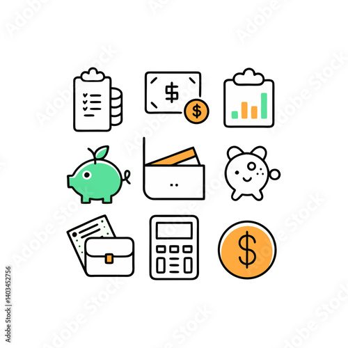  09 different finance vector doodle icon