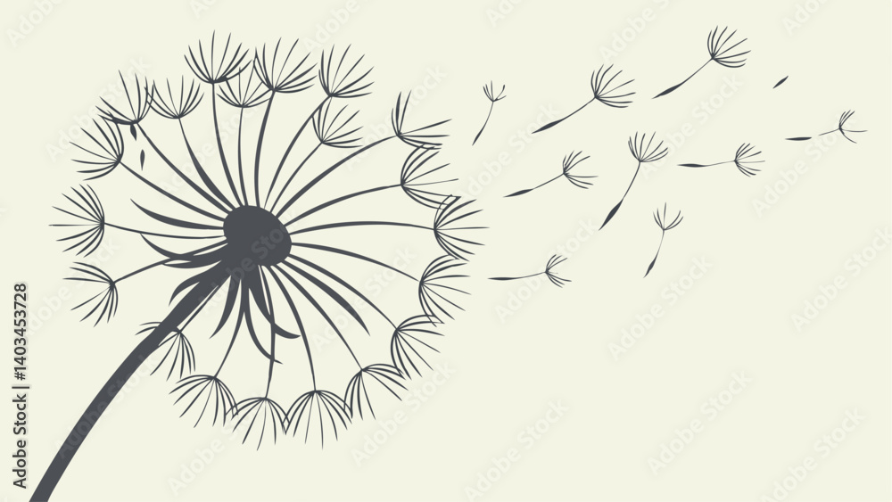 Fototapeta premium vector dandelion background