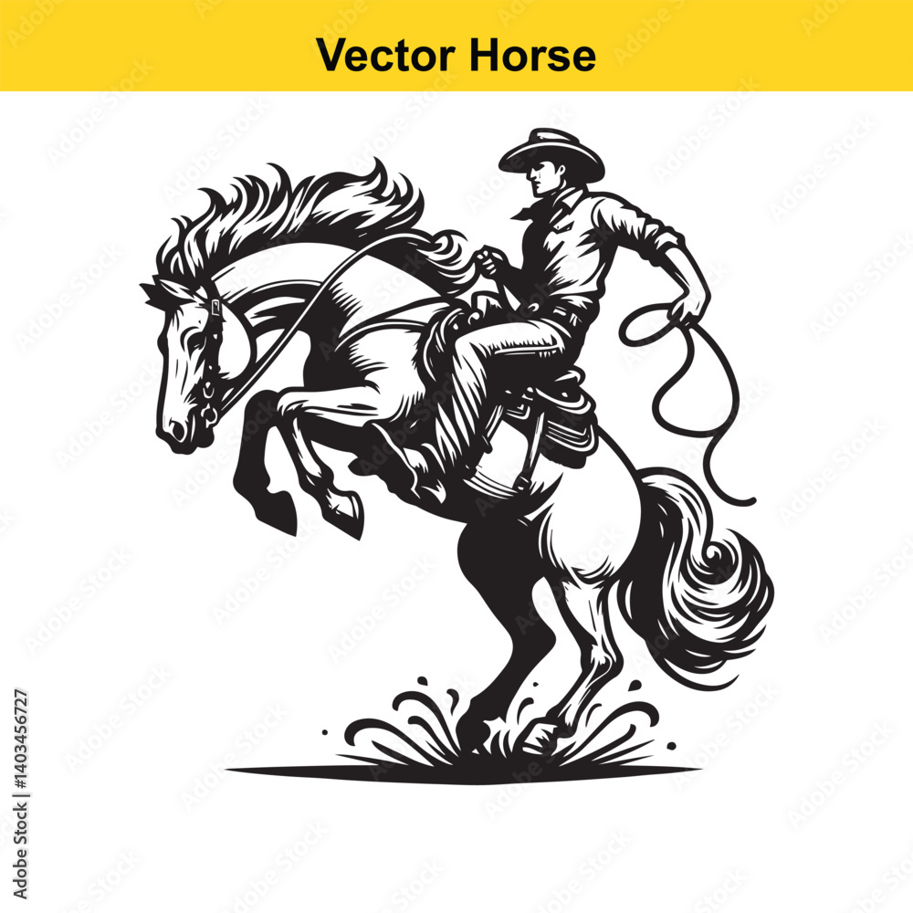 Obraz premium Vector Horseman