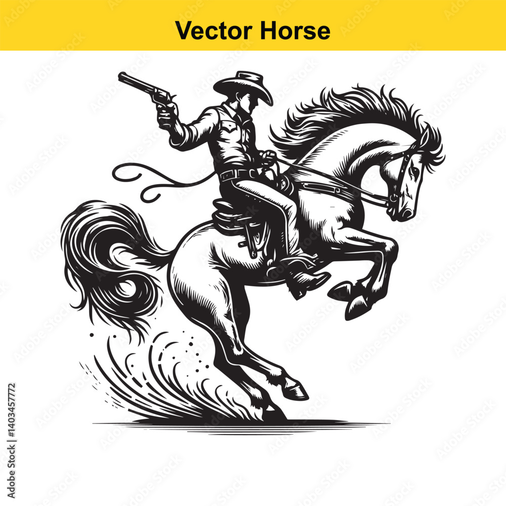 Obraz premium Vector Horseman