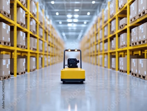 A smart warehouse with automated, AIdriven inventory management, powered entirely by renewable energy
