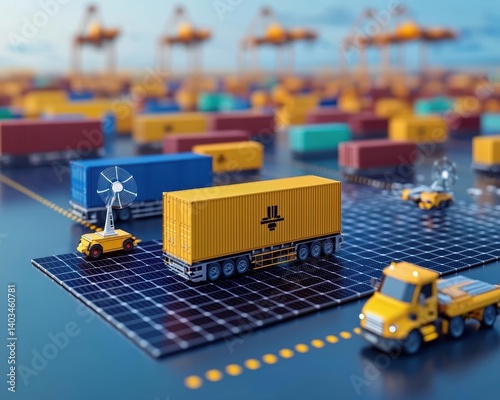 A supply chain network integrating AI, automation, and renewable energy for a fully sustainable logistics system