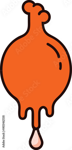 dripping from the tandoori chicken vector art.