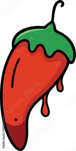 dripping from the chili con carne vector art.