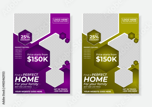 Real estate flyer design template, Real Estate Home Sale Flyer, creative home for sale flyer, color a4 print ready flyer