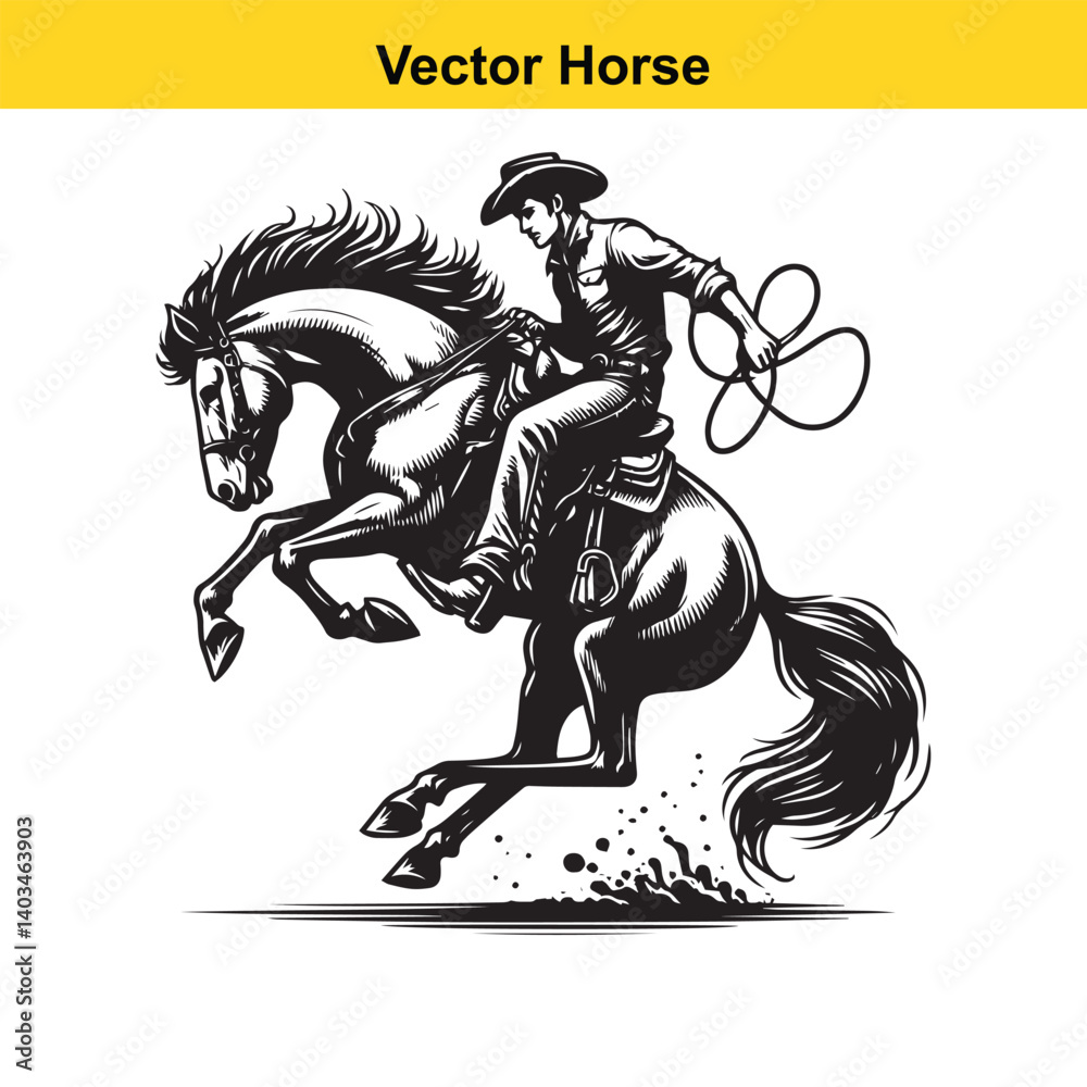 Obraz premium Vector Horseman