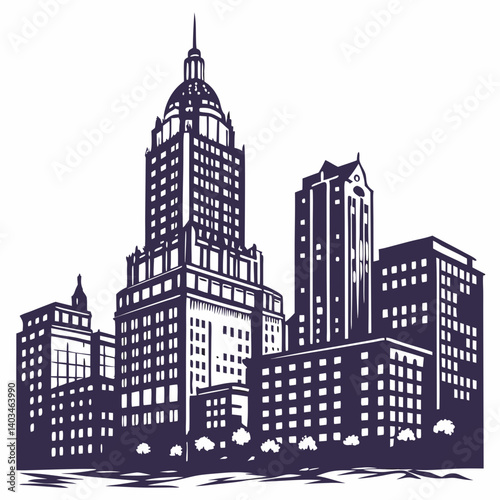 city skyline vector