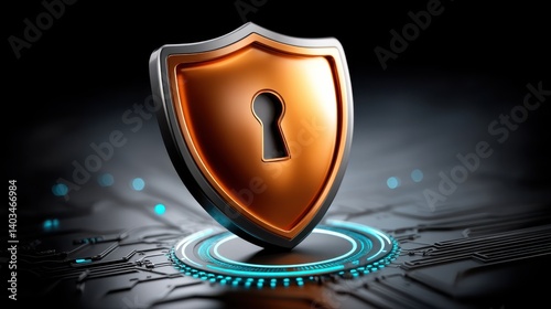 Cybersecurity measures shielding digital assets online environment graphic design futuristic technology close-up view secure network concepts