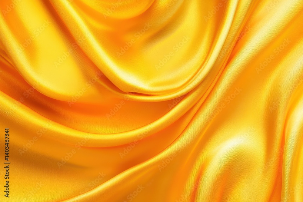 Golden Silk Fabric Demonstrating Luxurious and Fluid Movement Across its Surface Golden Silk Fabric Demonstrating Luxurious and Fluid Movement Across its Surface