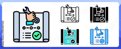 Efficient Workflow Multi Style Icon in Togetherness and Teamwork Vector Design