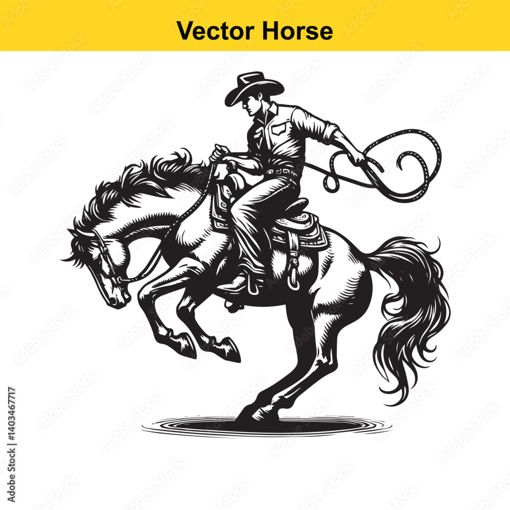 Obraz premium Vector Horseman