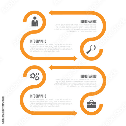 Modern business infographic presentation chart list template design