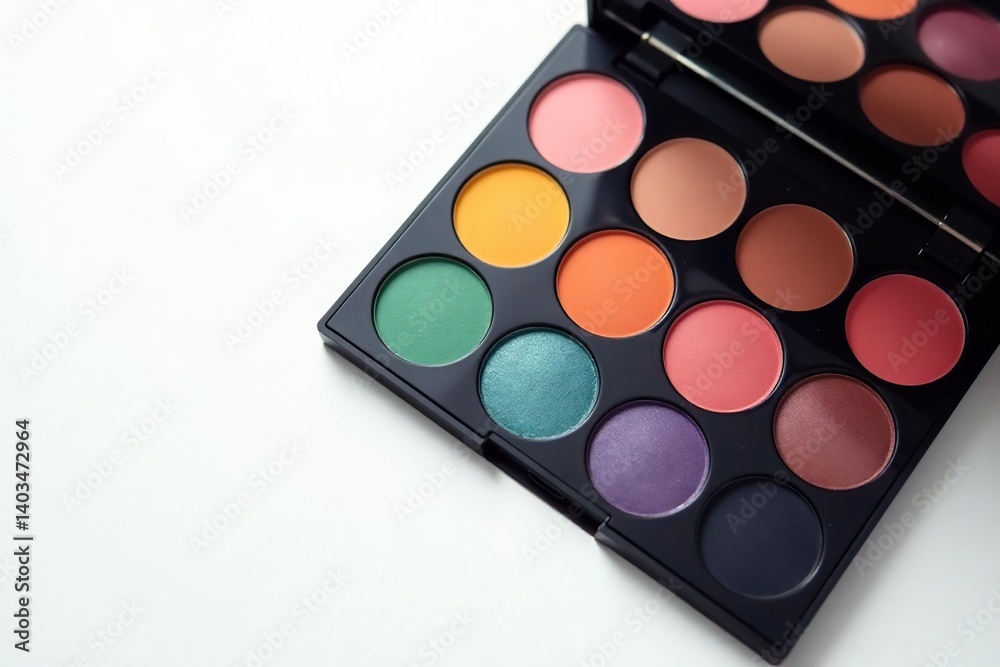 Luxury eyeshadow palette, pristine white backdrop , look, makeup, isolated Luxury eyeshadow palette, pristine white backdrop , look, makeup, isolated