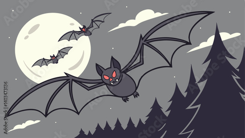 halloween background with bats