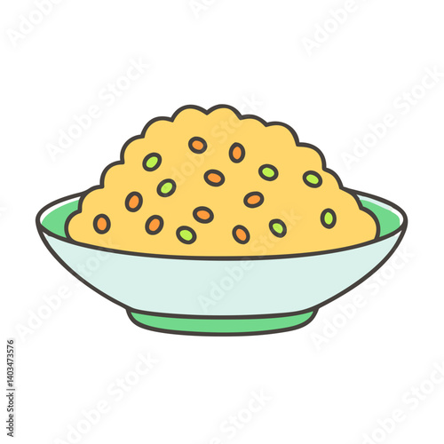Find delicious fried rice recipe bowl illustration easy meal asian cuisine dish takeout food