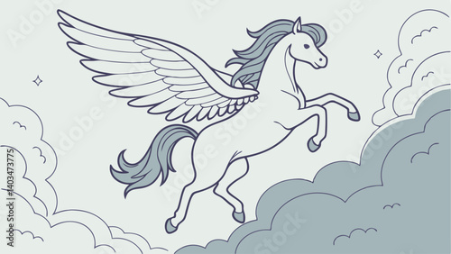 vector illustration of a horse