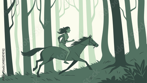 horse in the woods