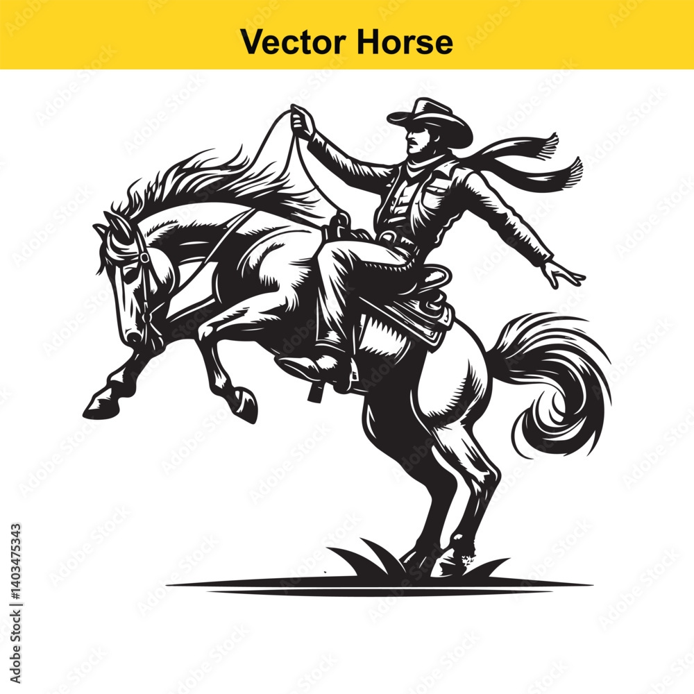 Obraz premium Vector Horseman
