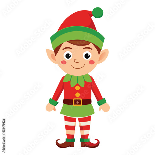 Christmas elves isolated on white background