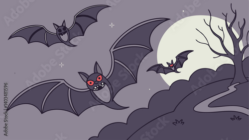 halloween background with bats