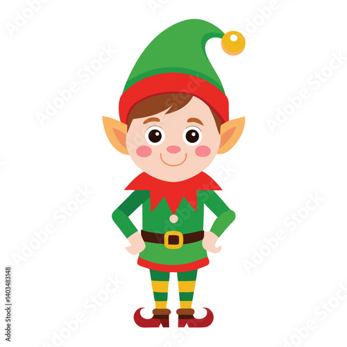 Christmas elves isolated on white background