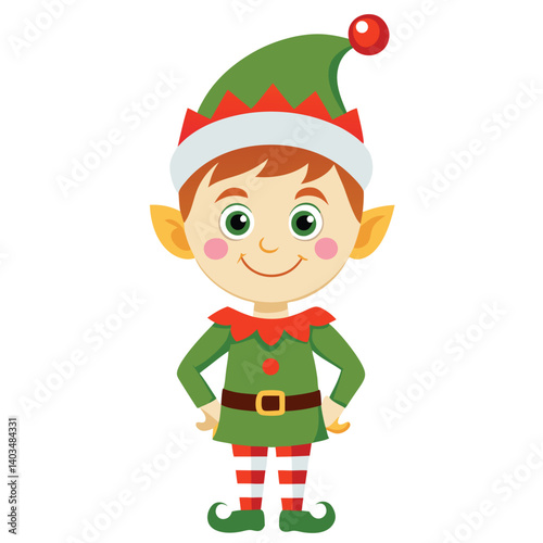 Christmas elves isolated on white background