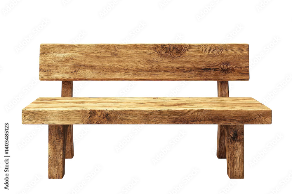 Rustic wooden bench simple design solid oak park bench outdoor seating handcrafted natural wood Rustic wooden bench simple design solid oak park bench outdoor seating handcrafted natural wood