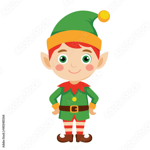 Christmas elves isolated on white background
