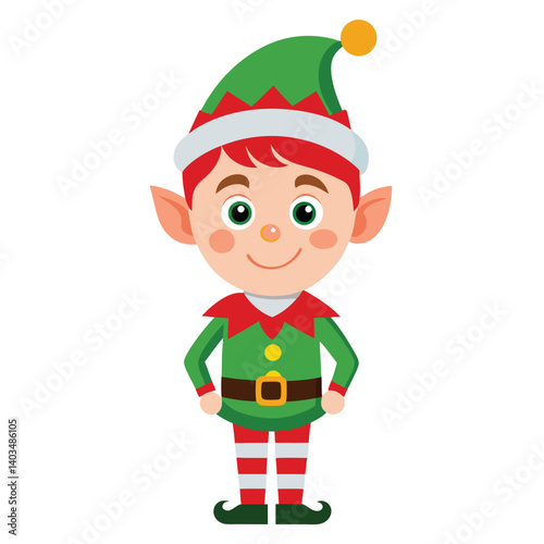 Christmas elves isolated on white background