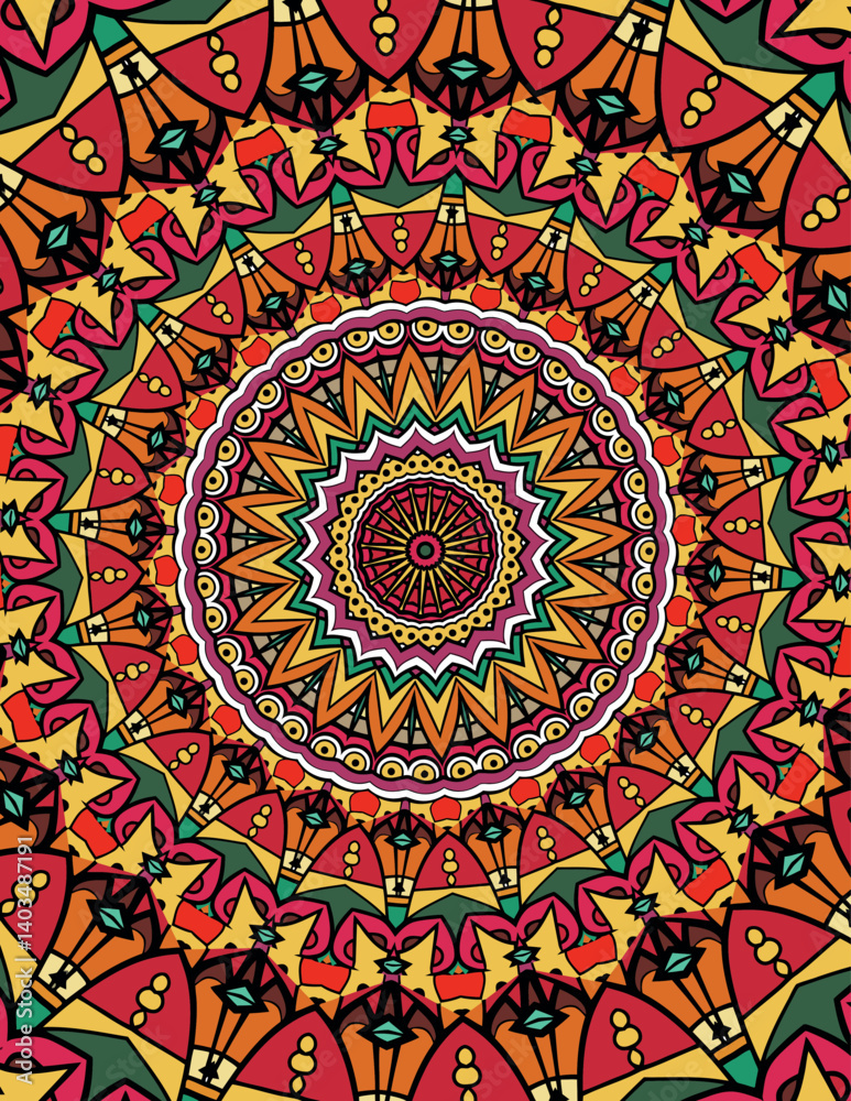 Vibrant Mandala Pattern Design for Decorative Use Vibrant Mandala Pattern Design for Decorative Use